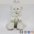 White Cute Plush Sitting Cat Toy for Kids